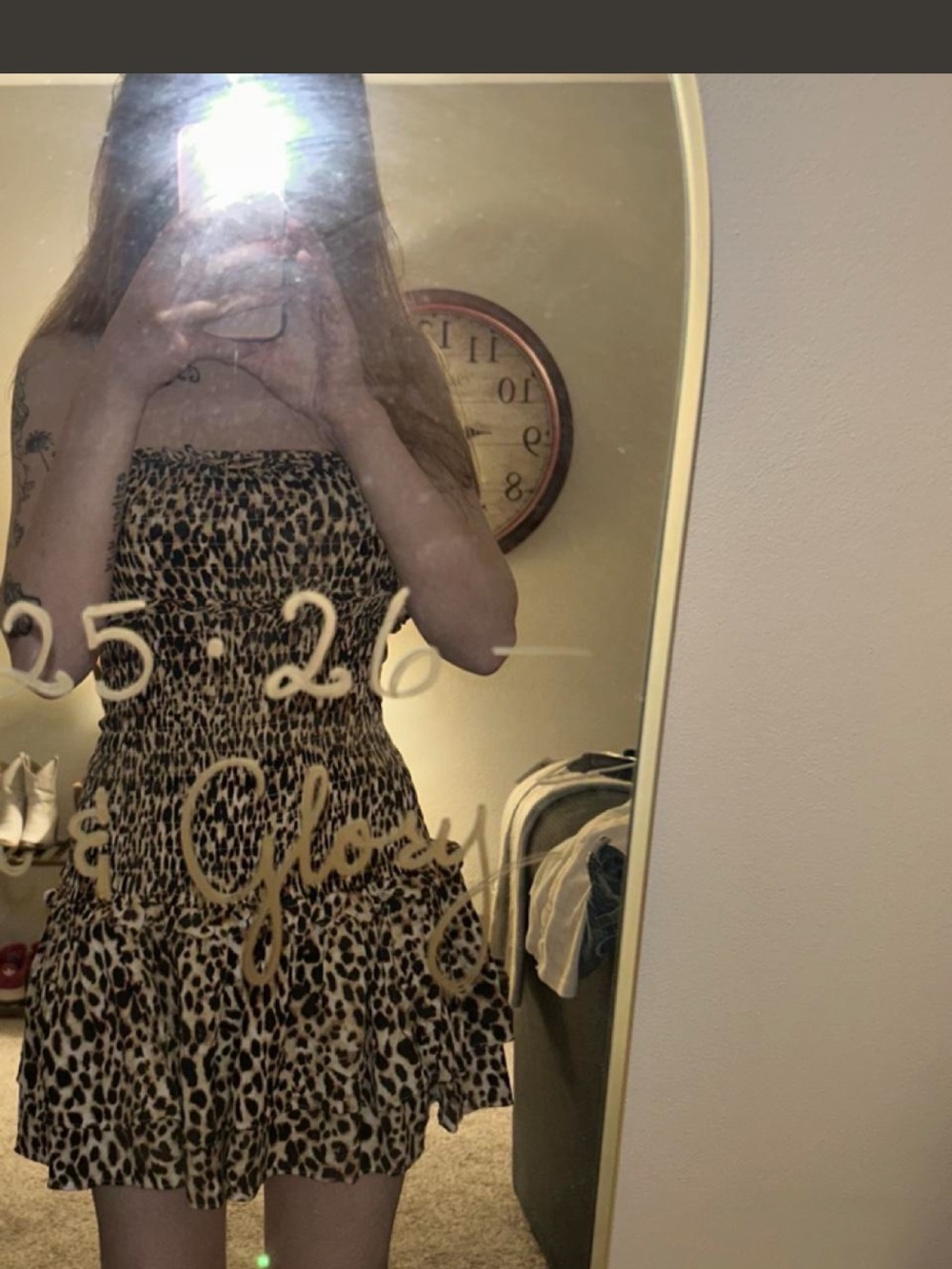 XXS American Eagle Leopard Print Smocked Mini Dress, NWT